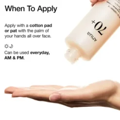 Anua Rice 70+, Glow Milky Toner, nawilżający tonik mleczny z wodą ryżową, 250 ml