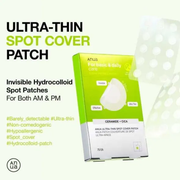 Anua Ultra-Thin Spot Cover Patch, plasterki na niedoskonałości, 75 szt.