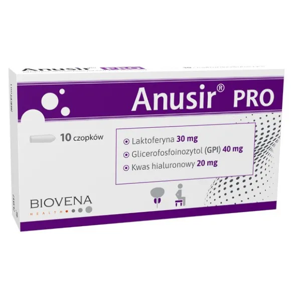 Anusir PRO, czopki doodbytnicze, 10 szt.