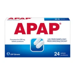 Apap, 500 mg, tabletki powlekane, 24 szt.