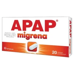 Apap migrena, 250 mg + 250 mg + 65 mg, tabletki powlekane, 20 szt.