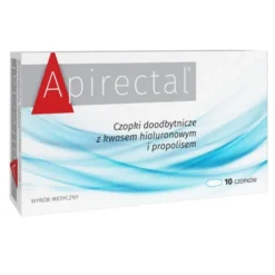 Apirectal, czopki doodbytnicze z kwasem hialuronowym i propolisem, 10 szt.