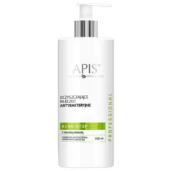 Apis Acne Stop, oczyszczające mleczko antybakteryjne z zieloną herbatą, 500 ml
