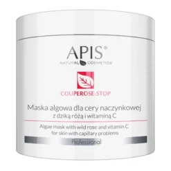 Apis Couperose Stop, maska algowa dla cery naczynkowej z dziką różą i witaminą C, 200 g