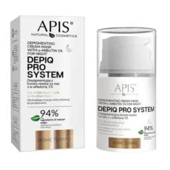 APIS, Depiq Pro System, depigmentująca kremo-maska na noc z α-arbutyną 1%, 50 ml