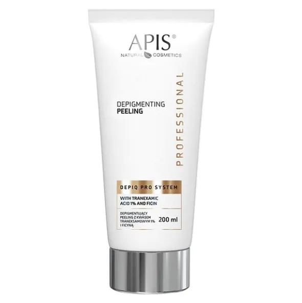 APIS, Depiq Pro System, depigmentujący peeling z kwasem traneksamowym 1% i ficyną, 200 ml