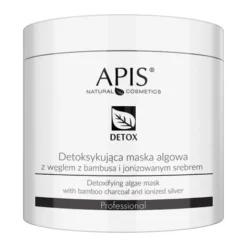 Apis Detox, maska algowa z węglem z bambusa i jonizowanym srebrem, proszek, 200 g