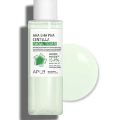 APLB AHA BHA PHA Centella Facial Toner, tonik oczyszczający do twarzy z kwasami i wąkrotą, 160 ml