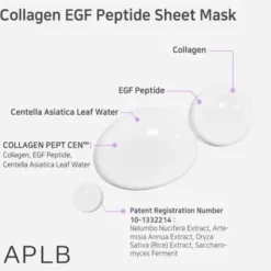 APLB Collagen EGF Peptide Sheet Mask, maska w płachcie do twarzy z kolagenem i peptydami EGF, 25 ml