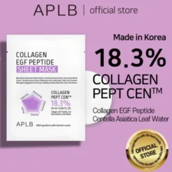 APLB Collagen EGF Peptide Sheet Mask, maska w płachcie do twarzy z kolagenem i peptydami EGF, 25 ml