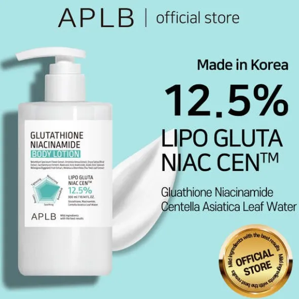 APLB Glutathione Niacinamide Body Lotion, balsam do ciała, 300 ml