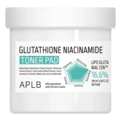 APLB Glutathione Niacinamide Toner Pad, płatki tonizujące do twarzy z glutationem i niacynamidem, 60 szt.