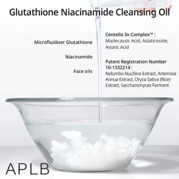 APLB Glutathione Niacinamide Cleansing Oil, olejek do mycia twarzy, 105 ml