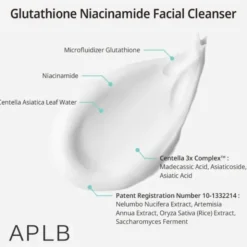 APLB Glutathione Niacinamide Facial Cleanser, oczyszczający żel do mycia twarzy z glutationem i niacynamidem, 80 ml