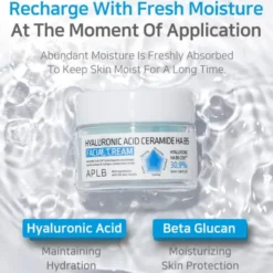 APLB Hyaluronic Acid Ceramide HA B5, krem nawilżający do twarzy z kwasem hialuronowym, ceramidami i witaminą B5, 55 ml