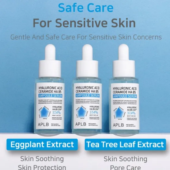 APLB Hyaluronic Acid Ceramide HA B5 Ampoule, serum nawilżające do twarzy z kwasem hialuronowym, ceramidami i witaminą B5, 40 ml