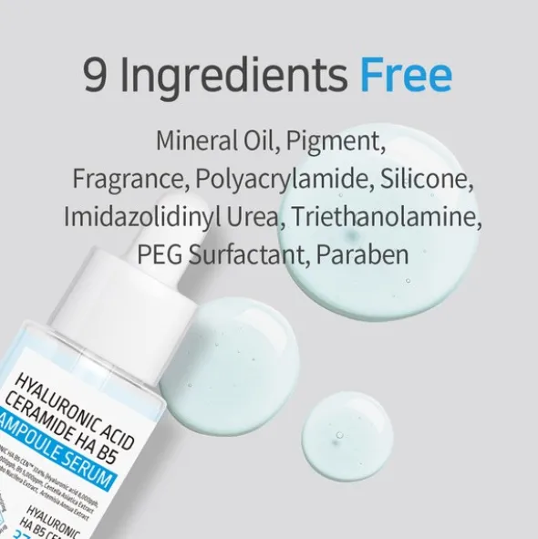 APLB Hyaluronic Acid Ceramide HA B5 Ampoule, serum nawilżające do twarzy z kwasem hialuronowym, ceramidami i witaminą B5, 40 ml