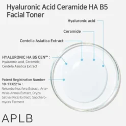 APLB Hyaluronic Acid Ceramide HA B5 Facial Toner, tonik nawilżający do twarzy z kwasem hialuronowym i ceramidami, 160 ml