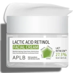 APLB Lactic Acid Retinol Facial Cream, krem odnawiający do twarzy z kwasem mlekowym i retinolem, 55 ml