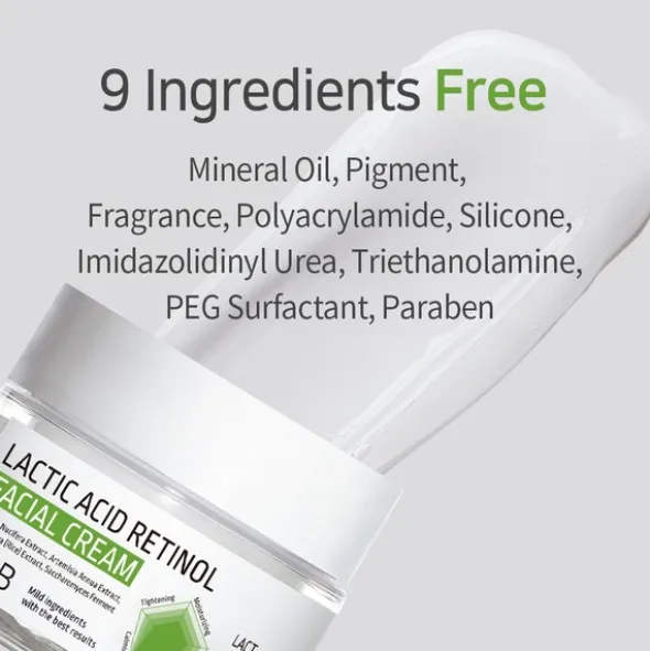 APLB Lactic Acid Retinol Facial Cream, krem odnawiający do twarzy z kwasem mlekowym i retinolem, 55 ml