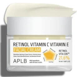 APLB Retinol Vitamin C Vitamin E Facial Cream, krem przeciwzmarszczkowy do twarzy z retinolem oraz witaminami C i E, 55 ml