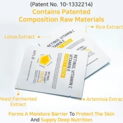 APLB Retinol Vitamin C Vitamin E Sheet Mask, maska w płachcie na twarz z retinolem oraz witaminami C i E, 25 ml
