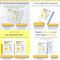 APLB Retinol Vitamin C Vitamin E Sheet Mask, maska w płachcie na twarz z retinolem oraz witaminami C i E, 25 ml