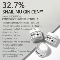 APLB Snail Mucin Ginseng Facial Cream, krem regenerujący do twarzy ze śluzem ślimaka i żeń-szeniem, 55 ml