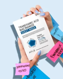 APLB Tranexamic Acid Niacinamide Sheet Mask, rozjaśniająca maska w płachcie z kwasem traneksamowym i niacynamidem, 25 ml