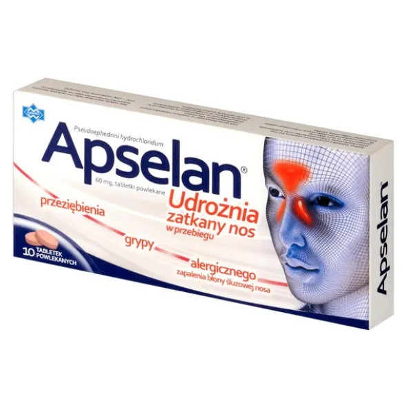 Apselan, 60 mg, tabletki powlekane, 10 szt.