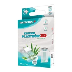 Apteczka Plus, Zestaw plastrów 3D z aloesem, 20 szt.