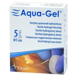 Aqua-Gel, opatrunek hydrożelowy, średnica 5 cm, 5 szt.