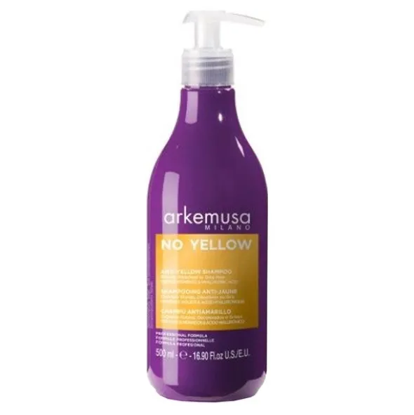 Arkemusa Milano No Yellow Anti-Yellow, szampon do włosów blond, rozjaśnionych i siwych, 500 ml