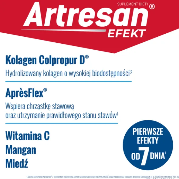 Artresan EFEKT, kolagen, AprèsFlex®, na stawy, kapsułki, 60 szt.