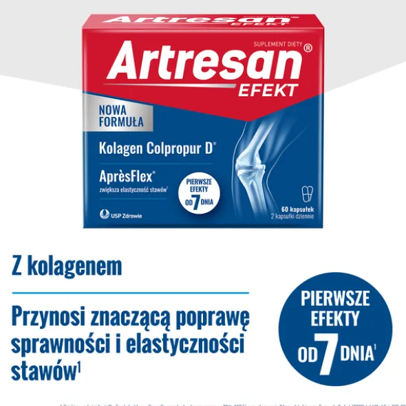 Artresan EFEKT, kolagen, AprèsFlex®, na stawy, kapsułki, 60 szt.