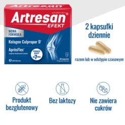 Artresan EFEKT, kolagen, AprèsFlex®, na stawy, kapsułki, 60 szt.