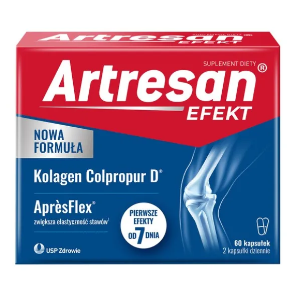 Artresan EFEKT, kolagen, AprèsFlex®, na stawy, kapsułki, 60 szt.