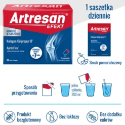 Artresan EFEKT, kolagen do picia, AprèsFlex®, na stawy, saszetki, 25 szt.