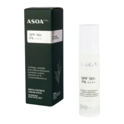 Asoa, krem do twarzy SPF 50+ PA++++, chemiczny, 50 ml