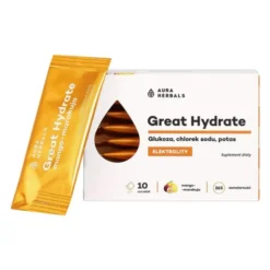 Aura Herbals Great Hydrate, saszetki z proszkiem, smak mango-marakuja, 10 szt.
