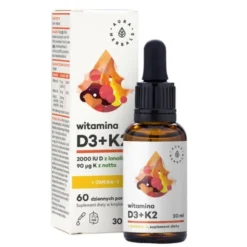 Aura Herbals Witamina D3 (2000 IU)+K2+Omega-3, krople, 30 ml