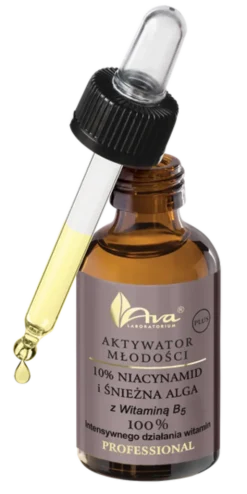 AVA Aktywator Młodości Plus, Niacynamid i Śnieżna Alga, serum przeciwzmarszczkowe, 30 ml