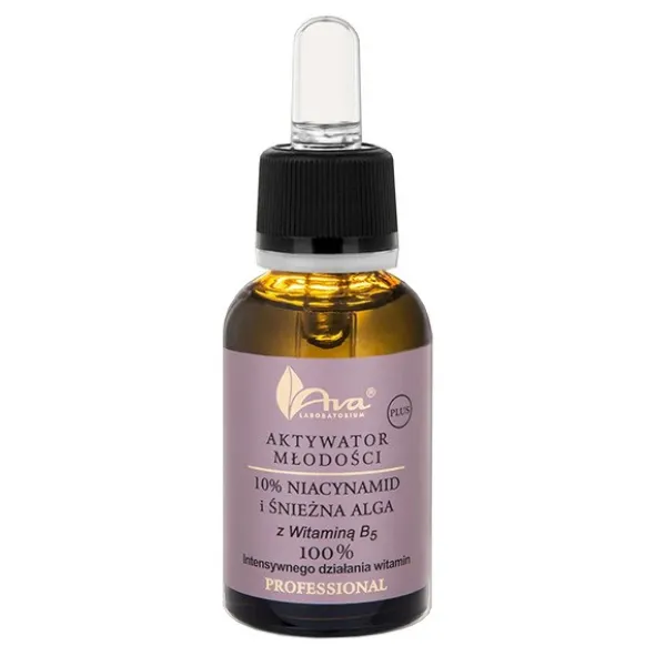 AVA Aktywator Młodości Plus, Niacynamid i Śnieżna Alga, serum przeciwzmarszczkowe, 30 ml