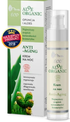AVA Aloe Organic, krem na noc anti-aging, 50 ml