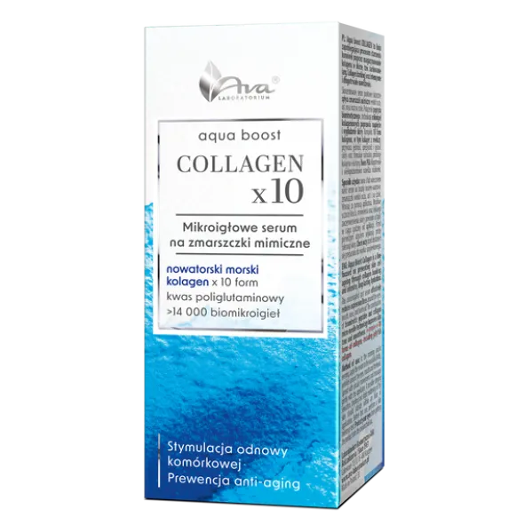 AVA Aqua Boost Collagen, serum mikroigłowe na zmarszczki mimiczne, 15 ml