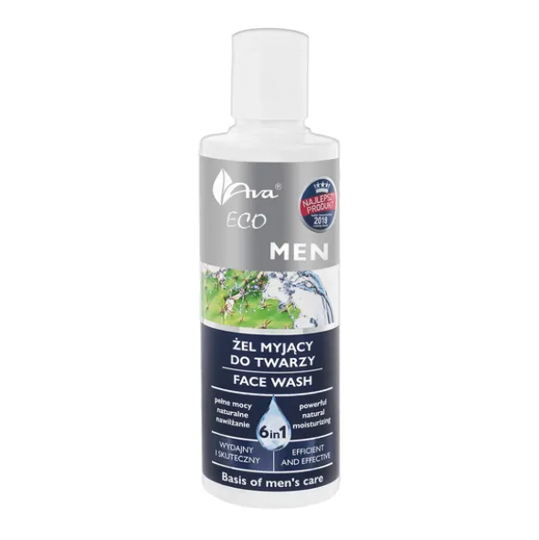 AVA Eco Men, żel myjący do twarzy, 200 ml