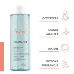 Avene Cleanance, woda micelarna, 400 ml