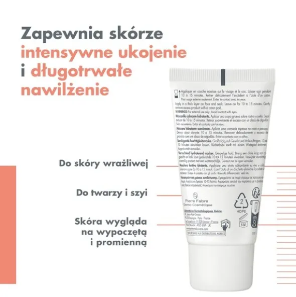 Avene Eau Thermale, maseczka kojąco-nawilżająca, 50 ml