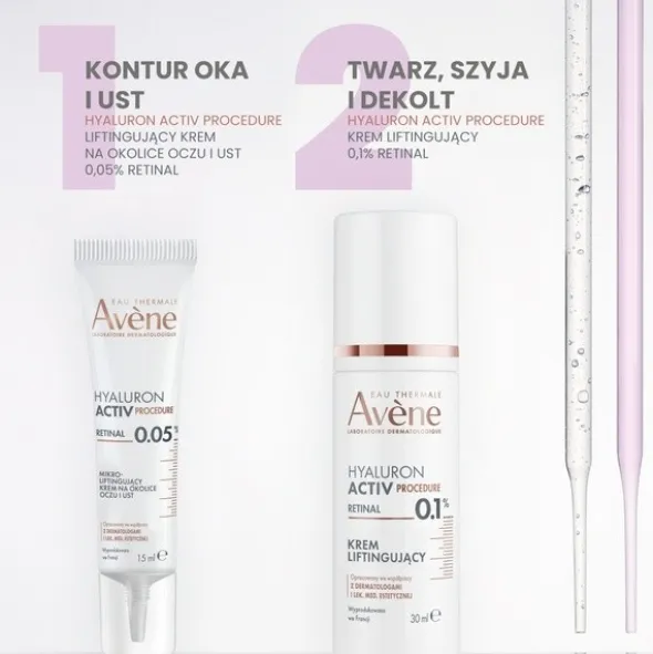 Avene Hyaluron Activ Procedure, krem mikro-liftingujący na okolice oczu i ust, 15 ml
