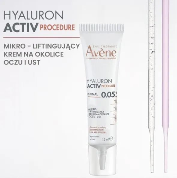 Avene Hyaluron Activ Procedure, krem mikro-liftingujący na okolice oczu i ust, 15 ml